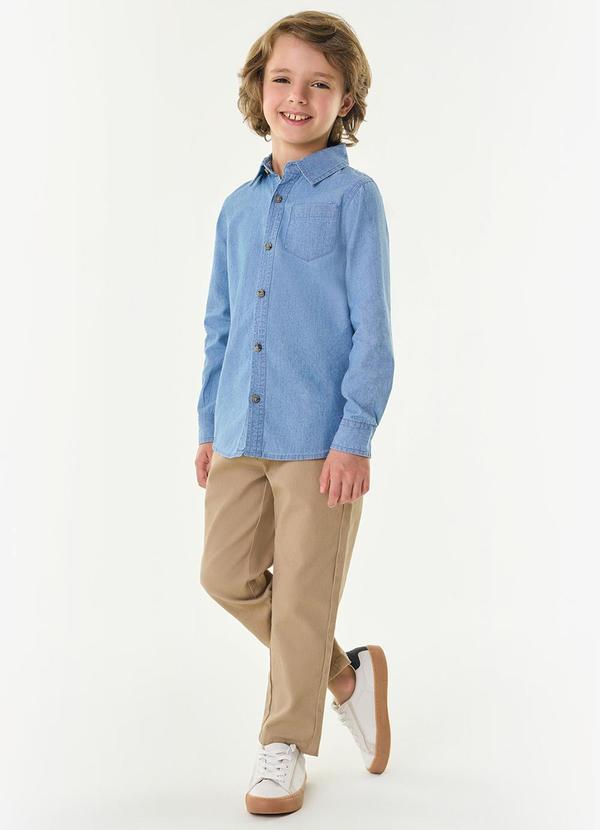 Trick Nick - Calça Infantil Masculina em Sarja Marrom 3