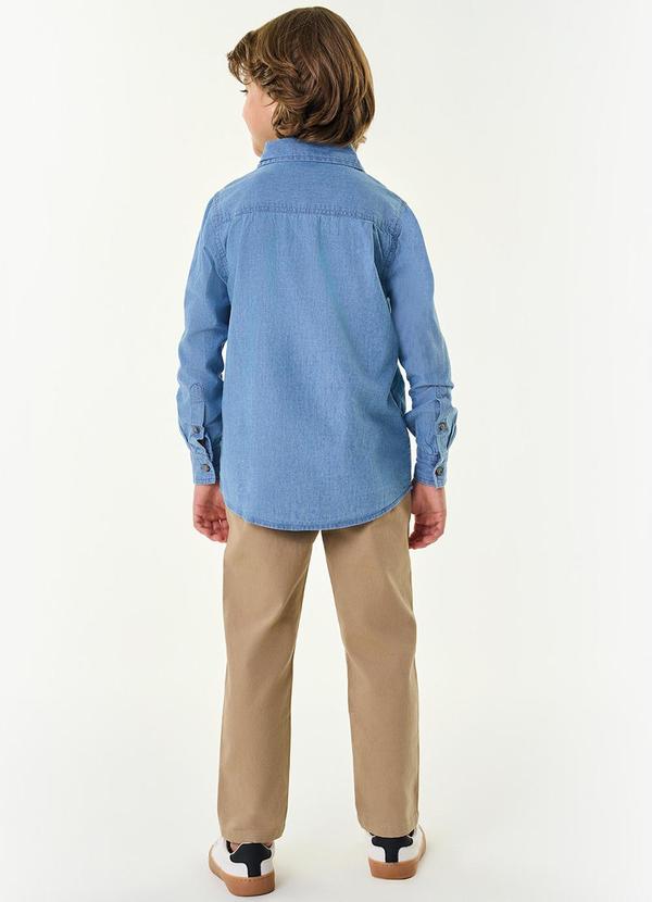 Trick Nick - Calça Infantil Masculina em Sarja Marrom 4