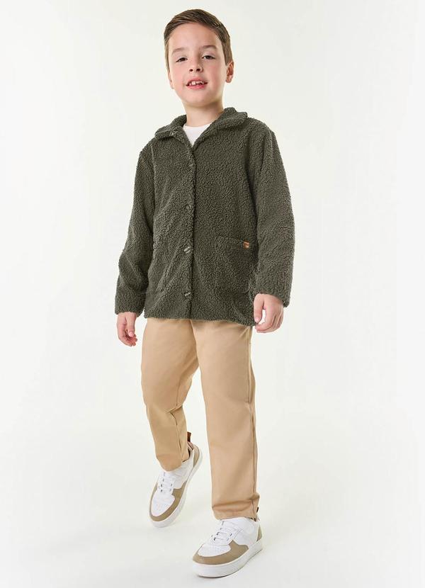 Trick Nick - Calça Infantil Masculina em Sarja Twill Marrom 3