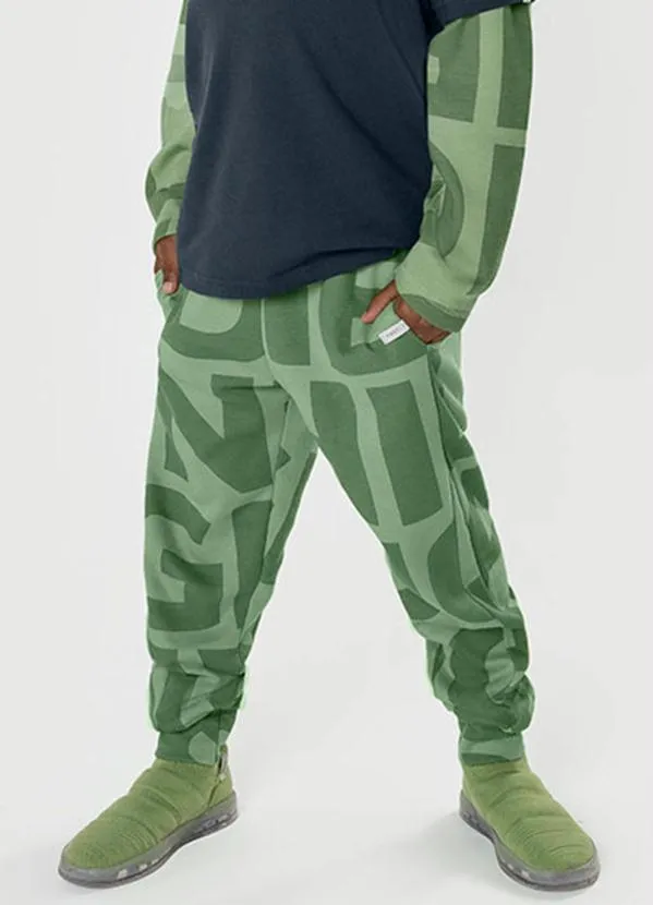 Tigor T Tigre - Calça Infantil Menino Match Verde