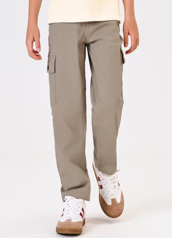 Trick Nick - Calça Infantil Masculina Sarja Bege