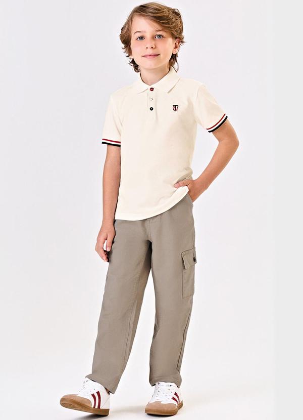 Trick Nick - Calça Infantil Masculina Sarja Bege 3