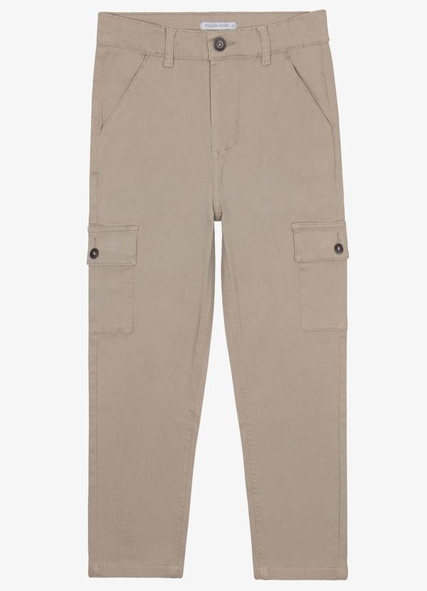 Trick Nick - Calça Infantil Masculina Sarja Bege 5