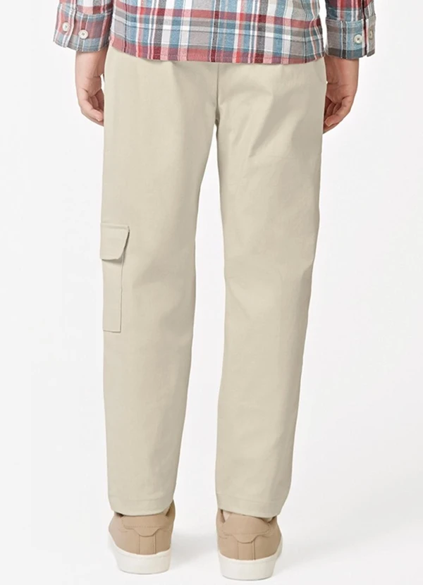 Trick Nick - Calça Infantil Masculina Sarja Cotton Bege 2