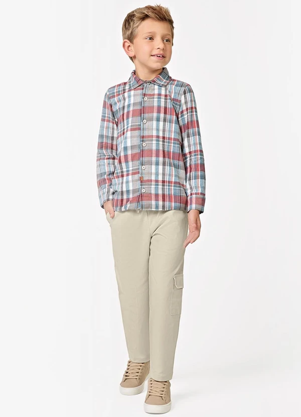 Trick Nick - Calça Infantil Masculina Sarja Cotton Bege 3