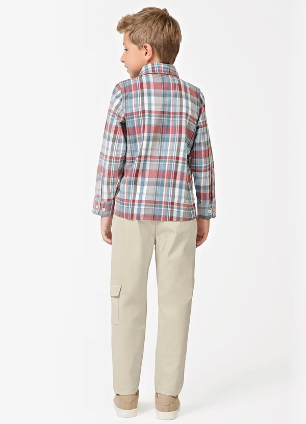 Trick Nick - Calça Infantil Masculina Sarja Cotton Bege 4