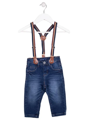 Milon - Calça Infantil Menino com Suspensório Jeans - MILON