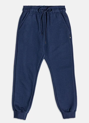 Bimbi - Calça Infantil Menino Jogger de Moletom Azul - BIMBI