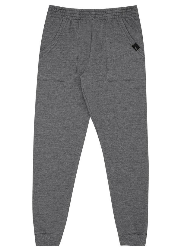 Pulla Bulla - Calça Infantil Menino Moletom sem Felpa Cinza