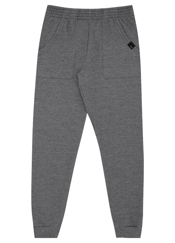 Pulla Bulla - Calça Infantil Menino Moletom sem Felpa Cinza