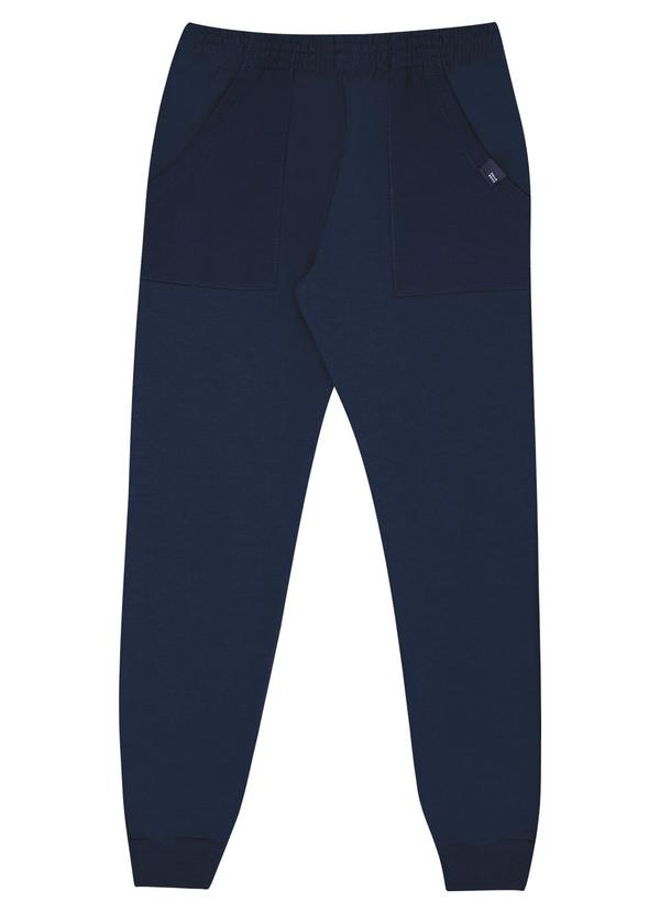 Pulla Bulla - Calça Infantil Menino Moletom sem Felpa Marinho