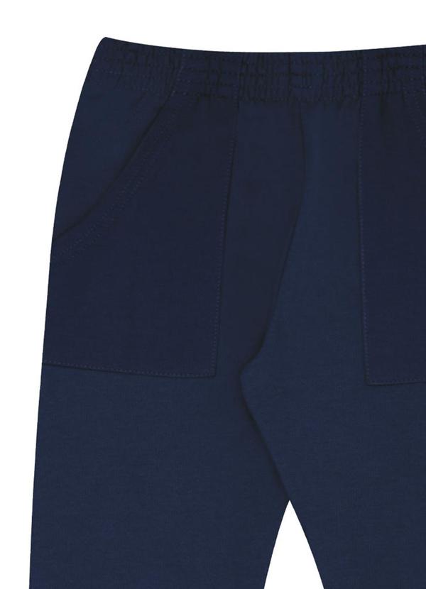 Pulla Bulla - Calça Infantil Menino Moletom sem Felpa Marinho 2