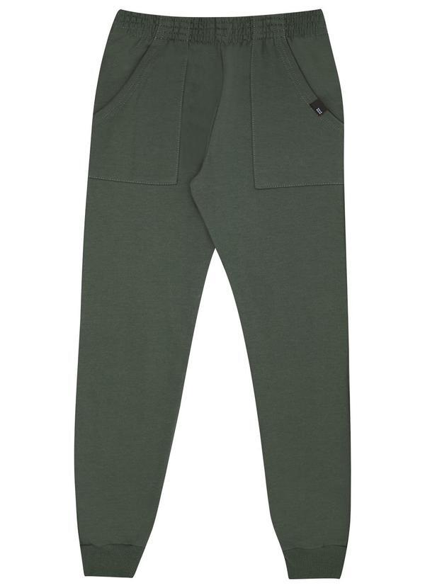 Pulla Bulla - Calça Infantil Menino Moletom sem Felpa Verde
