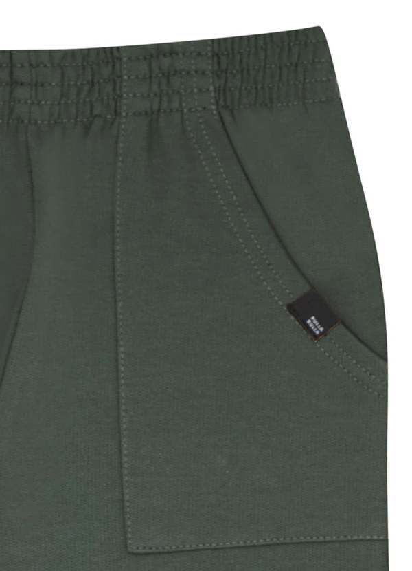 Pulla Bulla - Calça Infantil Menino Moletom sem Felpa Verde 3