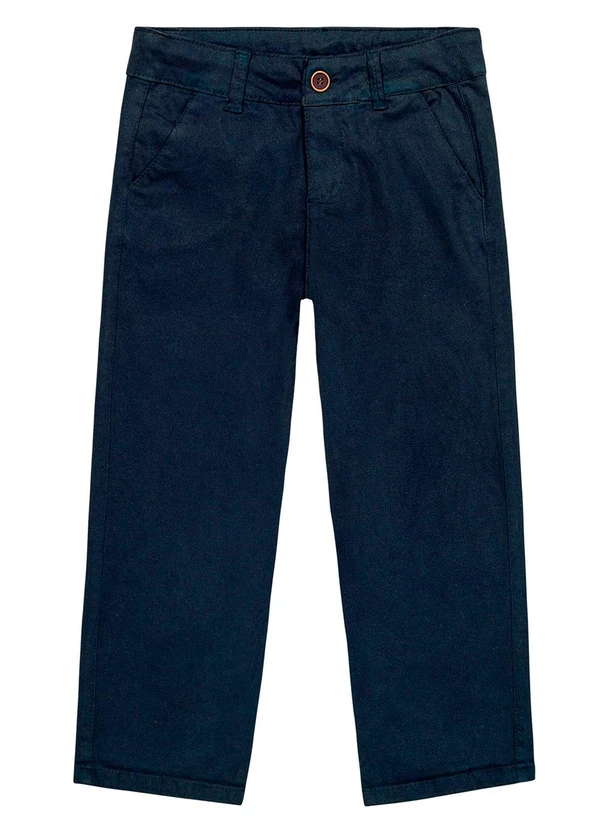 Colorittá - Calça Infantil Menino Sarja com Bolsos Azul