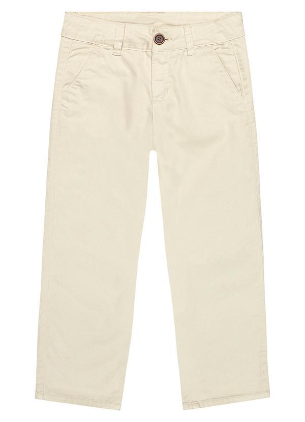 Colorittá - Calça Infantil Menino Sarja com Bolsos Bege