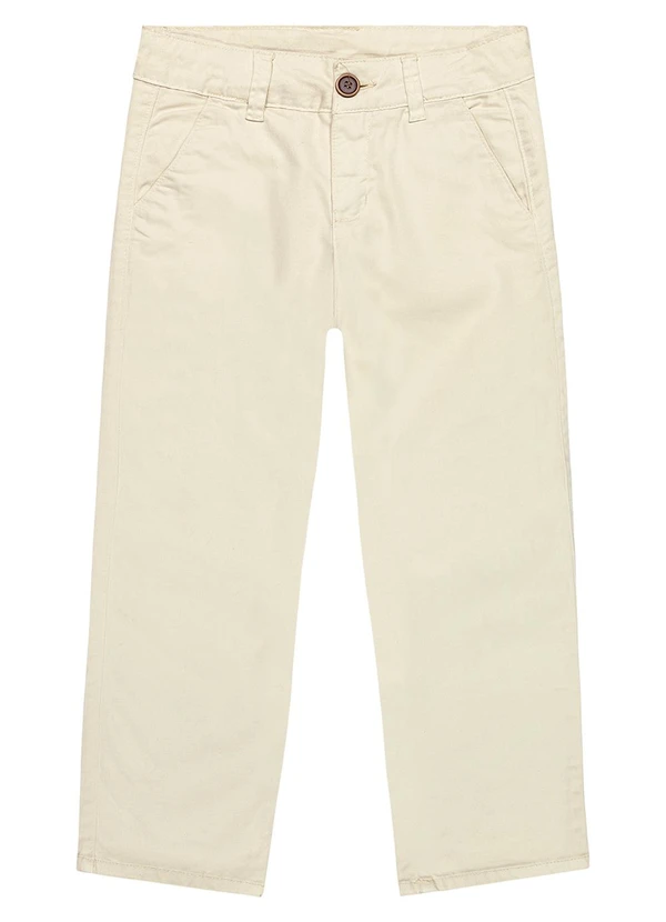 Colorittá - Calça Infantil Menino Sarja com Bolsos Bege 1