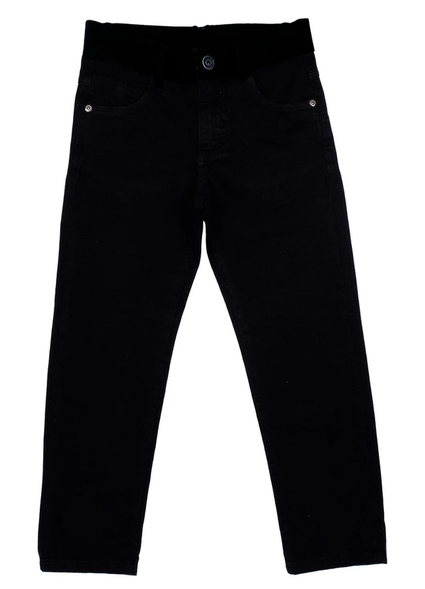 Milon - Calça Infantil Menino Sarja Preto