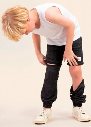Bugbee - Calça Infantil Tactel Preto - BUGBEE