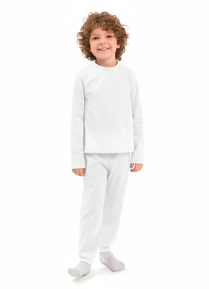 Ddk - Calça Infantil Térmica com Punhos Branco - DDK