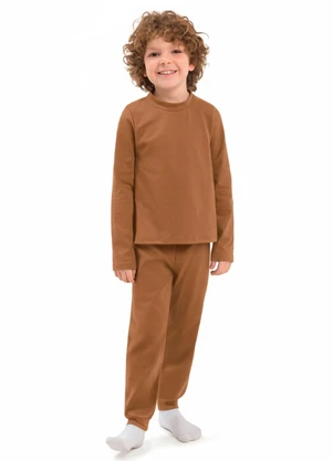 Ddk - Calça Infantil Térmica com Punhos Marrom - DDK