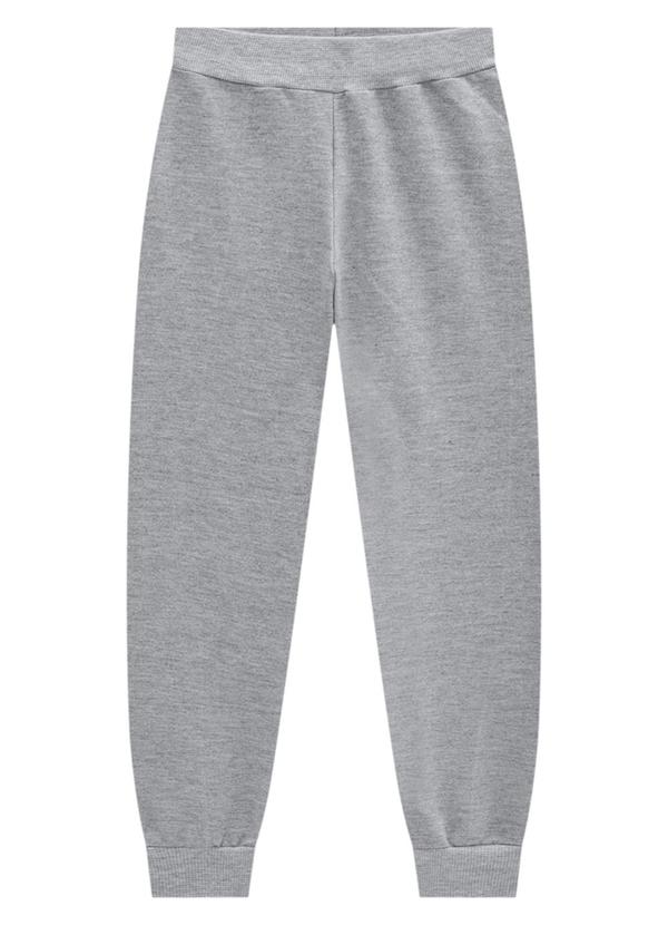 Marlan - Calça Infantil Unissex Moletinho Cinza