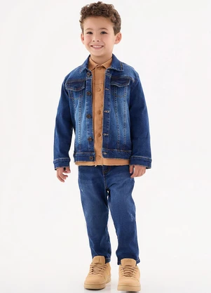 Up Baby - Calça Jeans Infantil Menino Azul - UP BABY