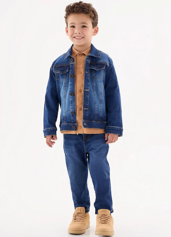 Up Baby - Calça Jeans Infantil Menino Azul 2