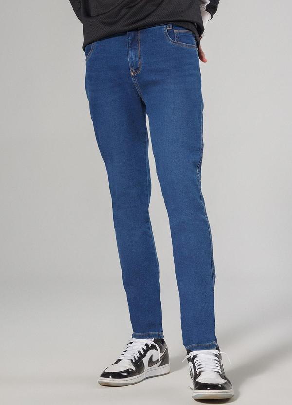 Sun Place - Calça Jeans Juvenil Masculina Slim Azul