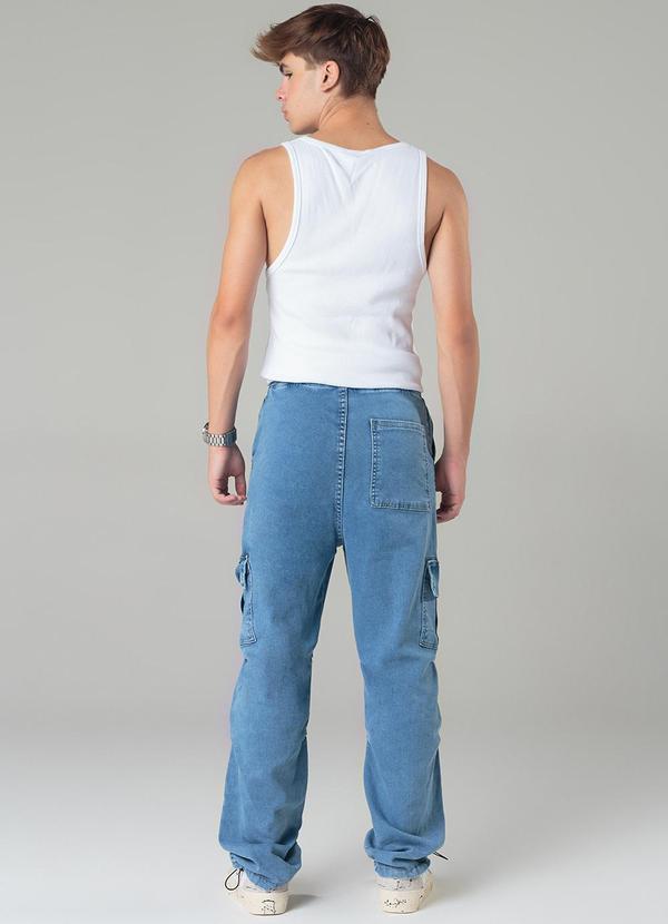Sun Place - Calça Jeans Parachute Masculina Azul 4