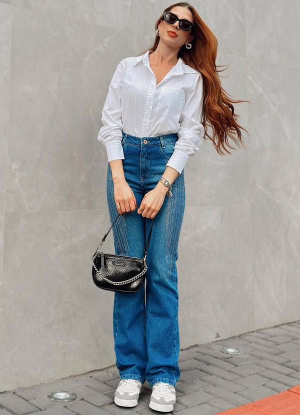 Sun Place - Calça Jeans Reta Feminina Azul 6