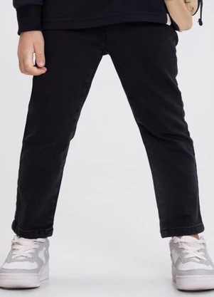 Alakazoo - Calça Jeans Skinny com Cintura Ajustável  Preto - ALAKAZOO