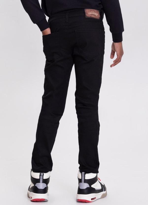 Alakazoo - Calça Jeans Skinny e Cintura Ajustável Preto 2