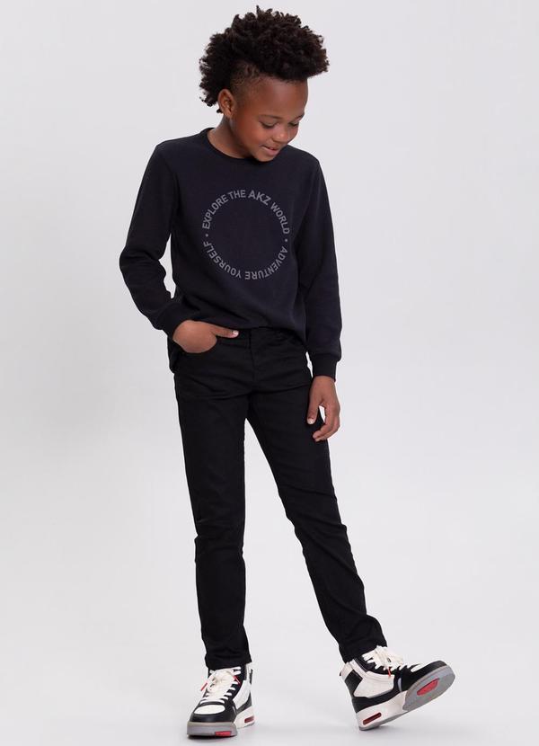 Alakazoo - Calça Jeans Skinny e Cintura Ajustável Preto 3