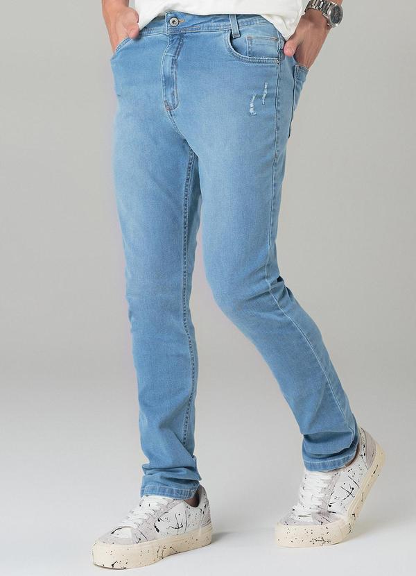 Sun Place - Calça Jeans Slim Masculina Azul