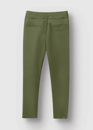 Carinhoso - Calça Jogger Cargo em Sarja Verde Musgo - CARINHOSO
