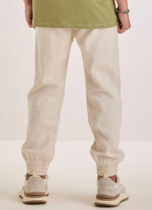 Youccie - Calça Jogger de Linho Cru Cru - YOUCCIE