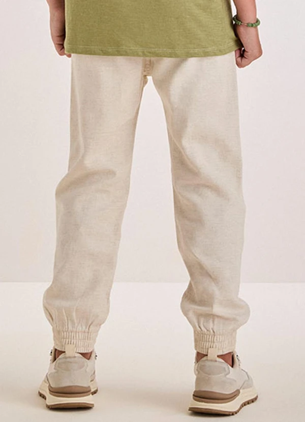 Youccie - Calça Jogger de Linho Cru Cru 2