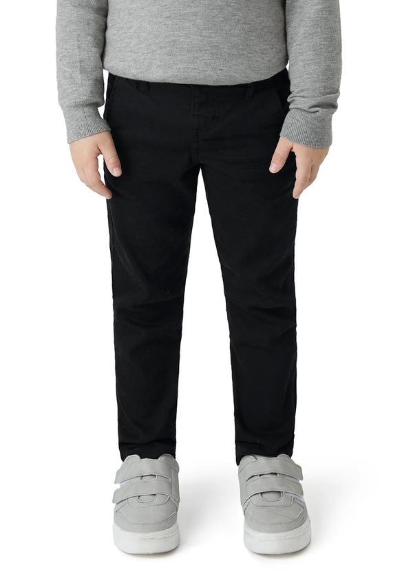 Carinhoso - Calça Jogger em Sarja Menino Preto