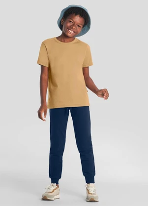 Brandili - Calça Jogger Infantil Menino em Moletinho Azul - BRANDILI