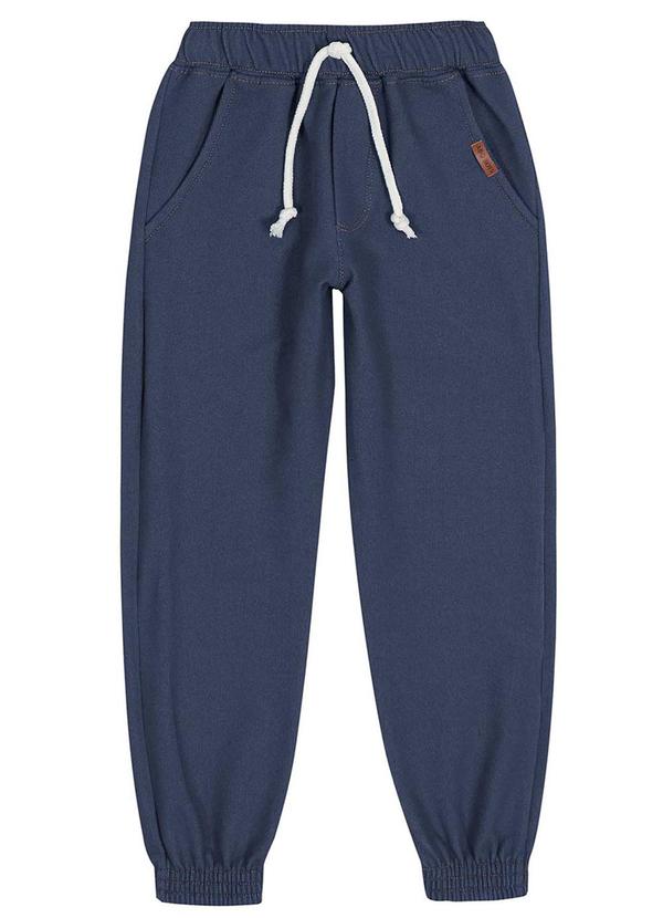 Abrange - Calça Jogger Jeans Escuro Azul