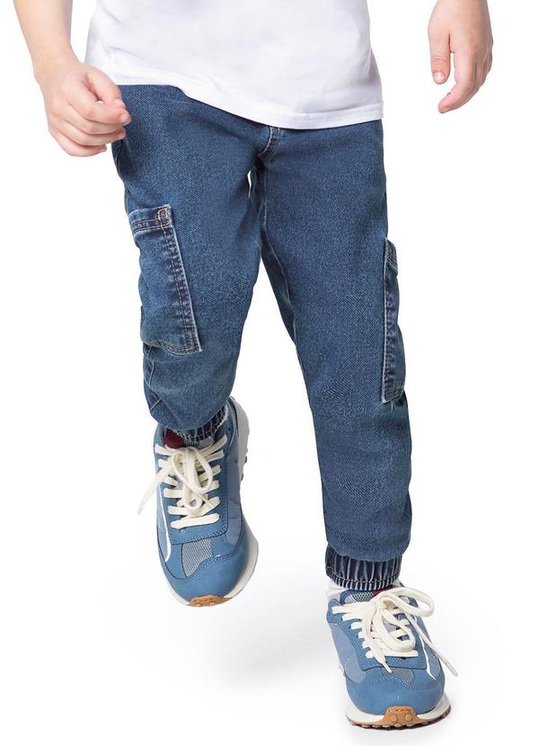 Malwee Kids - Calça Jogger Jeans Menino Azul