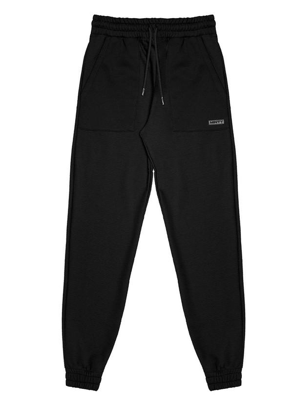 Minty - Calça Jogger Juvenil Masculia Preto