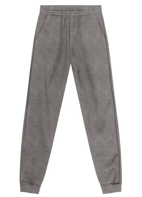 Brandili - Calça Jogger Menino em Moletom Cinza
