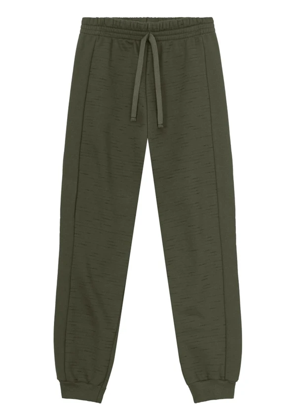 Brandili - Calça Jogger Menino em Moletom Verde 1