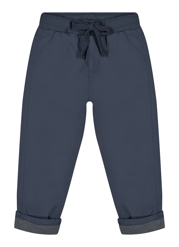 Alakazoo - Calça Jogging em Sarja com Elastano Azul