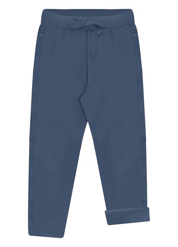 Alakazoo - Calça Jogging Menino em Sarja com Elastano Azul