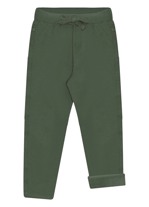 Alakazoo - Calça Jogging Menino em Sarja com Elastano Verde 2