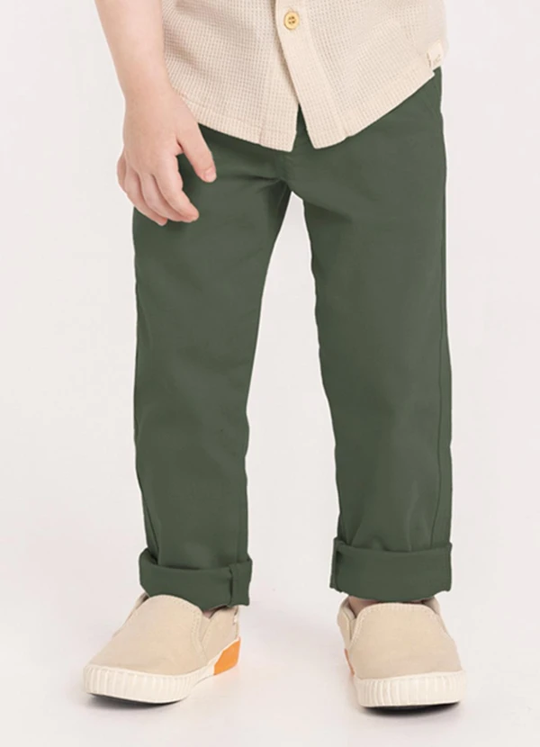 Alakazoo - Calça Jogging Menino em Sarja Verde 1