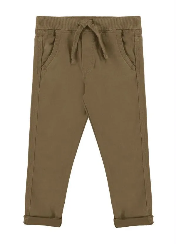 Alakazoo - Calça Jogging Sarja com Elastano Marrom 3